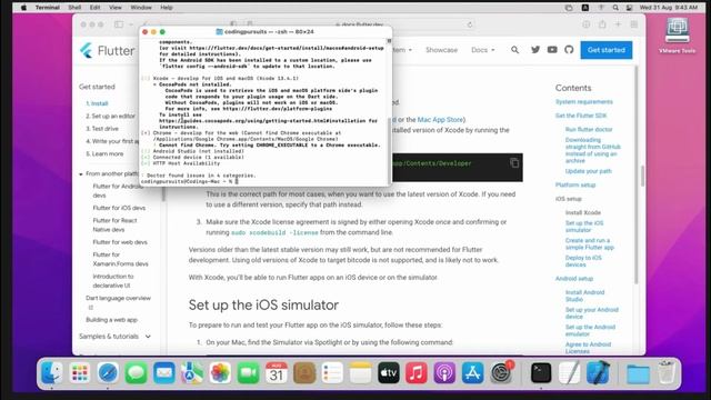 How to Install Flutter on  macOS Monterey - 06 - Flutter App Development Tutorial in Dart