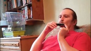 "По диким степям Забайкалья". Октавная губная гармошка, back vocal - кенар Иржи