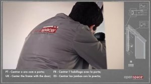 Установка стеклянной двери и алюминиевого короба в пенал OPENSPACE UNICO