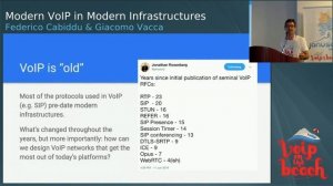Federico Cabiddu & Giacomo Vacca - Modern VoIP in Modern Infrastructures