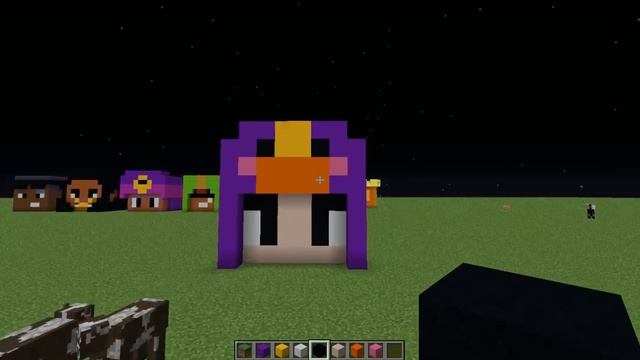 как построить голову бравлера Беа?//MINECRAFT