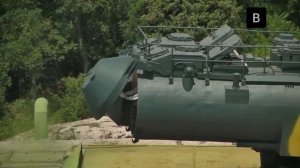 Пуск ракет БРК Утес и ответ с корабля