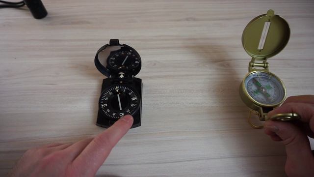 Портативный металлический компас. сравнение с армейским. Portable metal compass смотреть онлайн