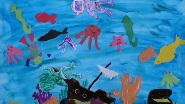 Коллективная работа "Аквалангисты изучают морские глубины". смотреть онлайн