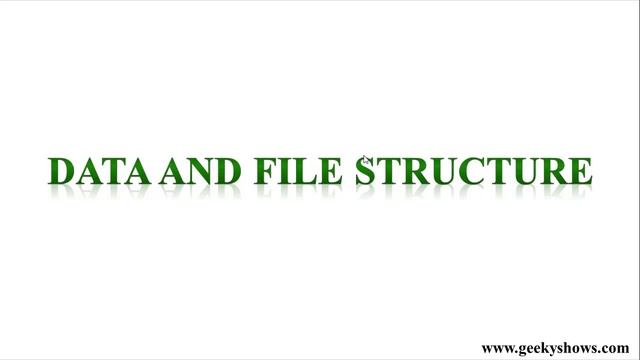 Data and File Structure New Series