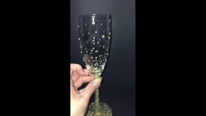 Свадебные бокалы на заказ Инкрустация стразами