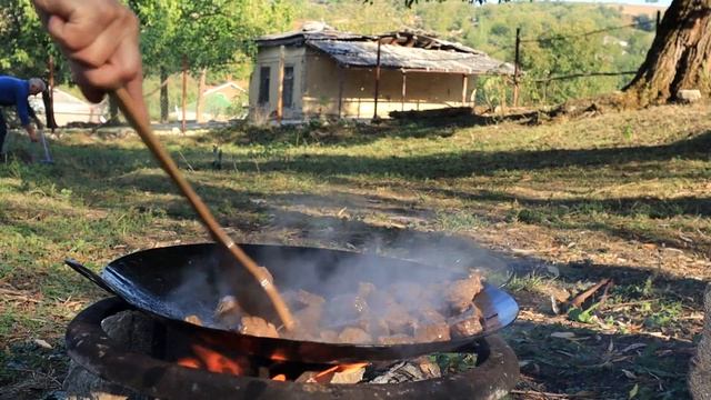 Relaxing village life | Turkish cuisine - We cooked "Alinazik" kebab from eggplant puree and beef! смотреть онлайн