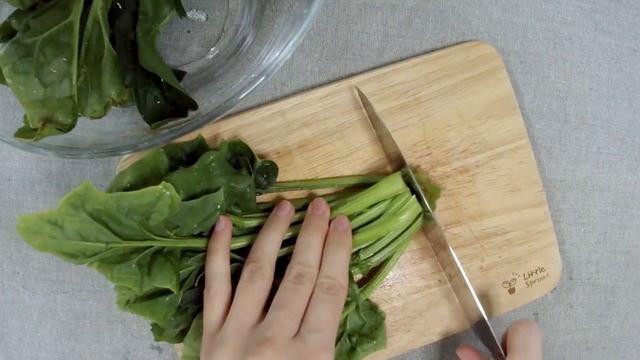 Корейский салат - ШПИНАТ С БЕКОНОМ
