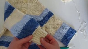 Вяжем детский кардиган крючком регланом сверху. Планки и рукава.