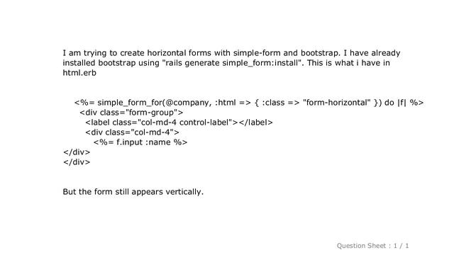 HTML : How to create horizontal forms with twitter bootstrap and rails simple form смотреть онлайн