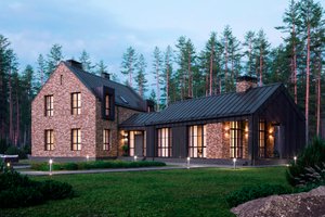 BrickMaster - современный проект дома в стиле Барнхаус