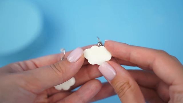 Серьги "Облака" белые