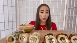 МУКБАНГ| РОМАН С ЖЕНАТЫМ? СУШИ?? СЪЕМ ВСЕ? | SUSHI ? MUKBANG|