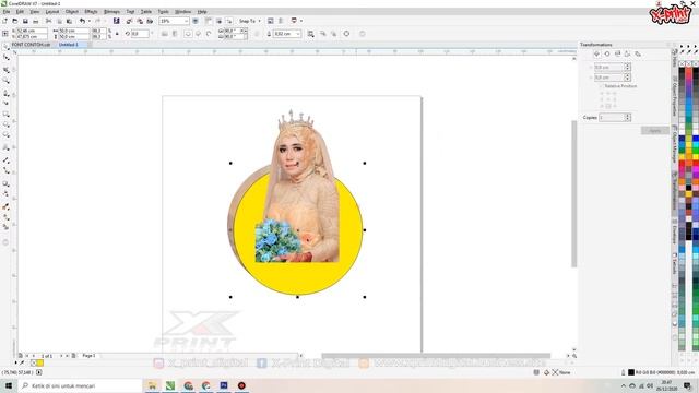 TUTORIAL! Membuat Efek Power Clip ( Objek Keluar Lingkaran) Pada CorelDraw