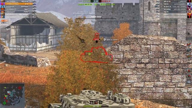 Wot Blitz мастер на AT 15 6000 урона 2 vs 5