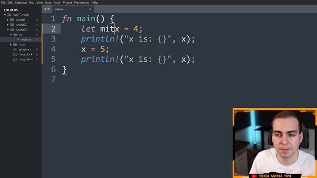 Rust Tutorial #3 - Variables, Constants and Shadowing