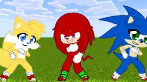 Sonic Tails and Knuckles Dancing Meme // Classic Sonic Dance
