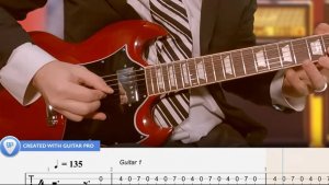 Как играть на гитаре Thunderstruck - AC DC с табулатурами