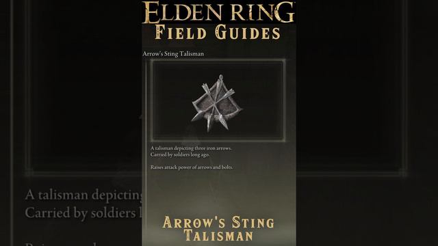 Arrow's Sting Talisman - Full Guide, tips, and Where to Find - Elden Ring Field Guides