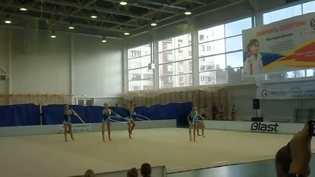 Групповое упражнение г. Луга. КМС. 5 обручей смотреть онлайн