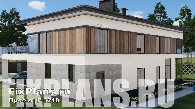 Проект двухэтажного дома F-5210 смотреть онлайн