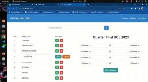 CRUD (UCL QUARTER FINAL 2023) With API from Express & React Chakra UI