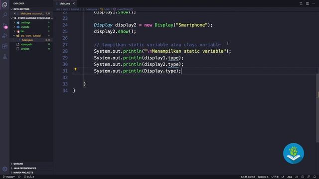 Belajar Java [OOP] - 13 - Static atau Class Attributes смотреть онлайн