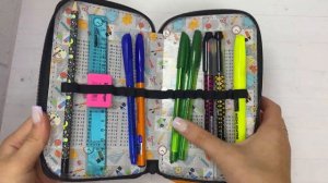 Пенал для мальчиков, 2 отделения на молнии, серый с элементами оранжевого