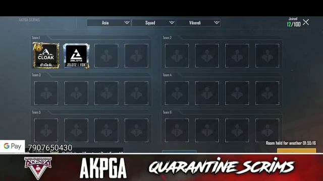 AKPGA  QUARANTINE SCRIMS - GROUP D - MATCH 2
