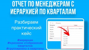 Практический урок. Отчет по менеджерам и кварталам с иерархией в DataLens. Разбираем реальный кейс.