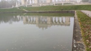 The Gloriette Misty Rain Mountain at Schloss Schönbrunn Palace. November Water & Duck Pond Viewpoin