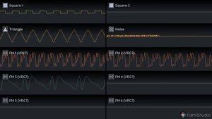 [FamiStudio] Megaman 2 - Airman [VRC7 Cover] [Oscilloscope View]