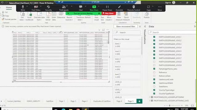 Cash flow reports-Powerbi