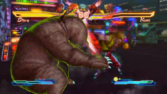 Street Fighter X Tekken Playthrough - Hwoarang and Steve (Team Beef!) смотреть онлайн