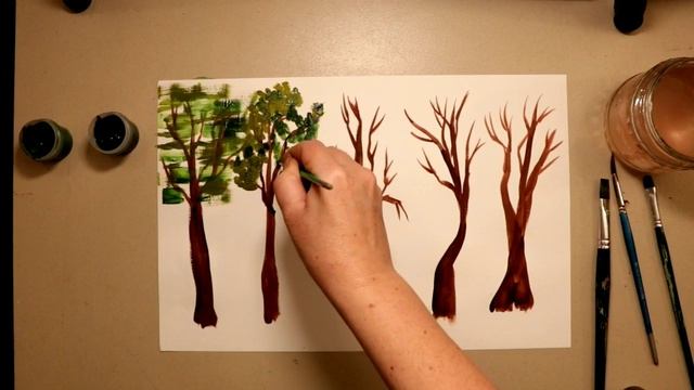 5 способов рисования ДЕРЕВА ? / Как нарисовать дерево и листья