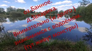 Тут водятся монстры или внимательно и долго изучаем  оз. Банное(оз. Захариха)  в д. Захариха