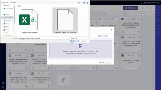 How to create a dataset with document collection? .bib, .csv, .xml | Iris.ai Researcher Workspace смотреть онлайн
