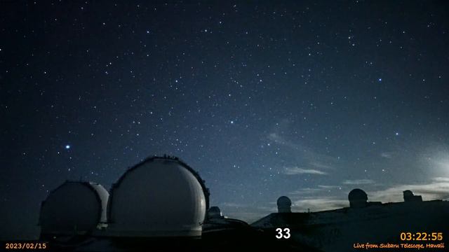 67 shooting stars and meteors in 2 hours from Subaru Telescope Hawaii