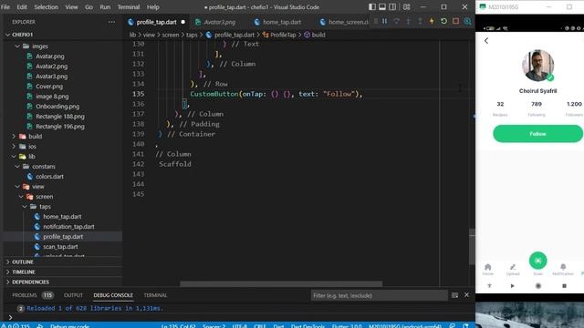 Flutter Tutorial - User Profile Page UI