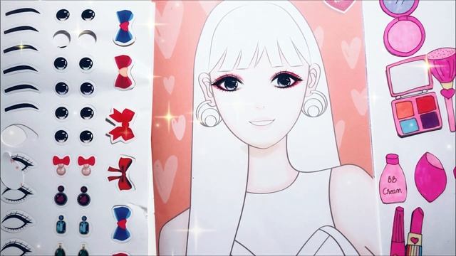 [?ToyASMR?] Makeup Lisa Black Pink, MiMi Sticker ?? #paperdiy #asmr