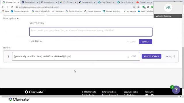 Дополнительные возможности поиска и анализа информации на платформе Web of Science смотреть онлайн