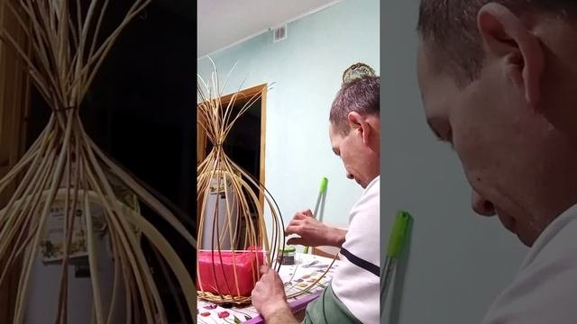 Плетение овальной корзины