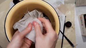 80. Как покрасить ткань для вышивки #crosstich #embroidery #влог