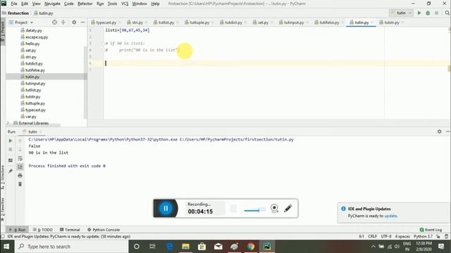 Python tutorial !! Learn In And Not In Keywords In Python || IN && NOT IN