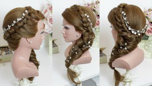 Причёска с плетением. Косы на длинные волосы.