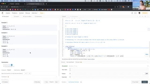 779. K-th Symbol in Grammar (2023-10-25) смотреть онлайн