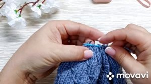 Детская зимняя шапка спицами // Мастер класс