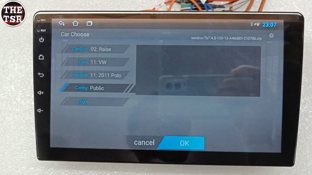 How to set canbus Ts7 topway Android car stereo