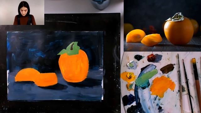 Мастер-класс «Медиумы для акрила» | Рисуем хурму поэтапно смотреть онлайн