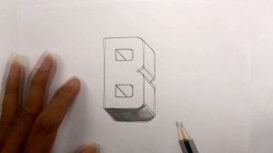 Good & Easy Draw 3D Letter B Art Free Style, Illusion letter B drawing, Top Drawing 3D, Part6